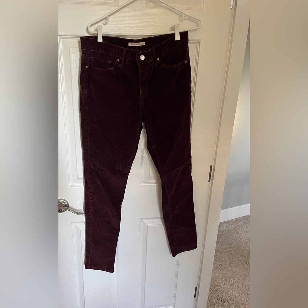 Levi’s Burgundy Straight-leg Corduroys
